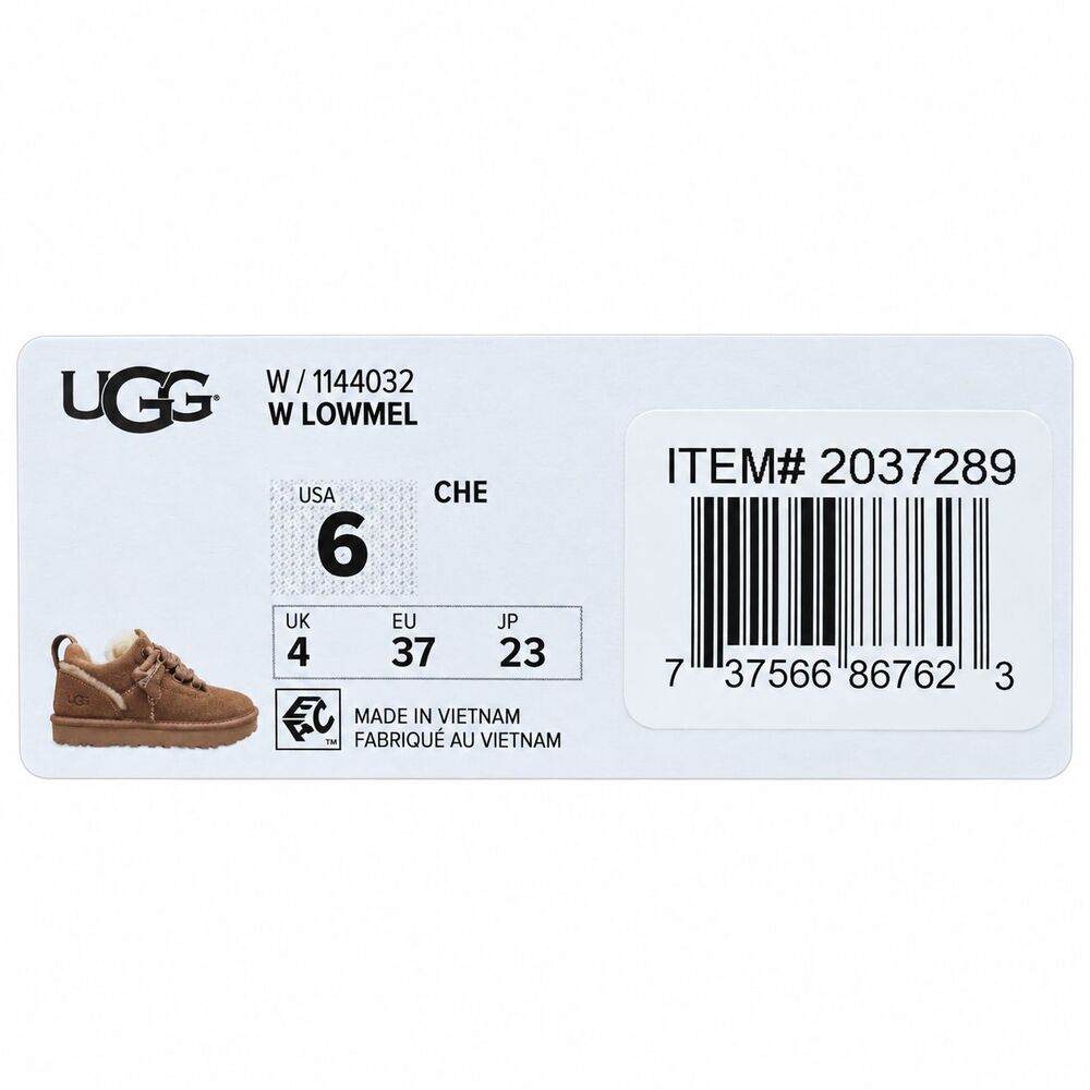 UGG Lowmel Sneakers Womens 6 Chestnut Suede Mesh Padded Lace Up Shoes 1144032 - Picture 8 of 8